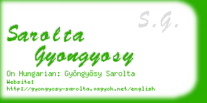 sarolta gyongyosy business card