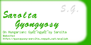 sarolta gyongyosy business card